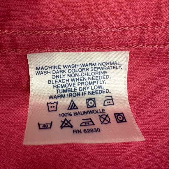 Lands' End Vibrant Pink Corduroy Casual Shirt Long Sleeve Size Large - Picture 5 of 9